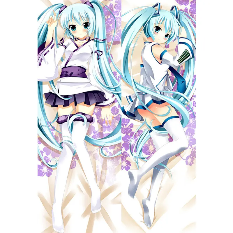 Amellor в натуральную величину Японские Аниме подушки Hatsune Подушка «Мику Хацунэ» чехол 3D двухстороннее постельное белье обнимающее тело наволочка gitfs - Цвет: 17