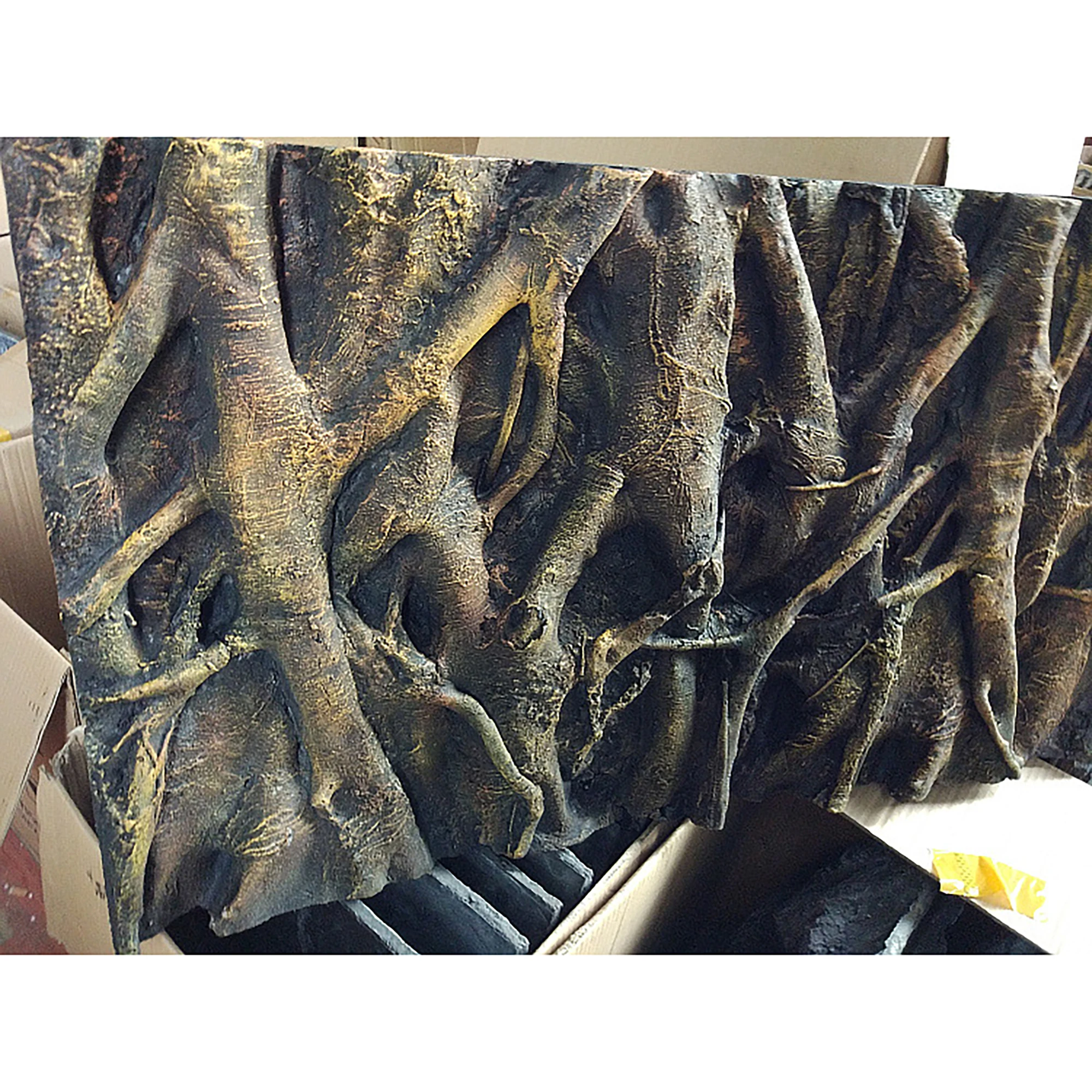 US $197.96 Reptile Box 3D Background Foam Landscaping tree root Pattern Gecko Lizard Tortoise Tarantula Frog Vivarium Terrarium Decoration