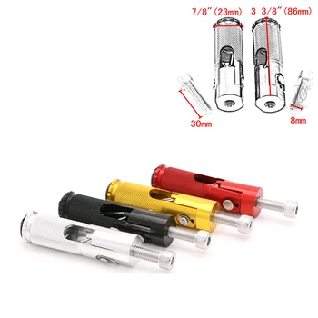 

Motorcycle Footrests Scooter Vintage Folding Foot Peg Retro Black Gold Silver Racing Motor Footrest Universal Moto Foot Pegs