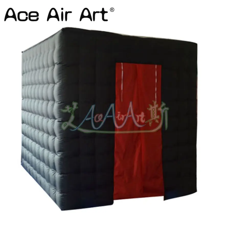  Customized Cabinet inflatable photo boothfoto wall stationselfie kiosk with red foldable curtains f