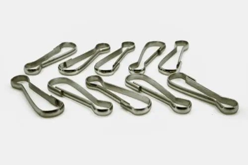 

100PCS/Lot Spring Clips Hooks for Hammocks/Bird Cage/Fishing Tool/Backpack/Toy 30mm