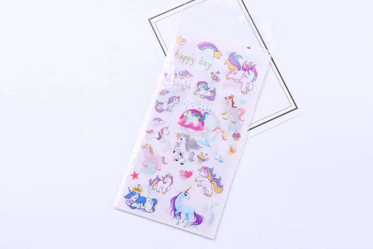 

6pcs Cute unicorn pvc Transparent sticker Organizer Calendar Diary Book Planner Sticker Scrapbook Decoration papeleria sale