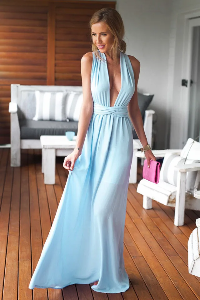 light blue summer maxi dress