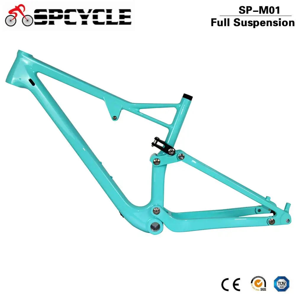 Best Spcycle 29er Full Suspension Carbon Frame, Carbon MTB Frame 29er Mountain Bike Carbon Frame 142*12mm Thru Axle 165*38mm Travel 1