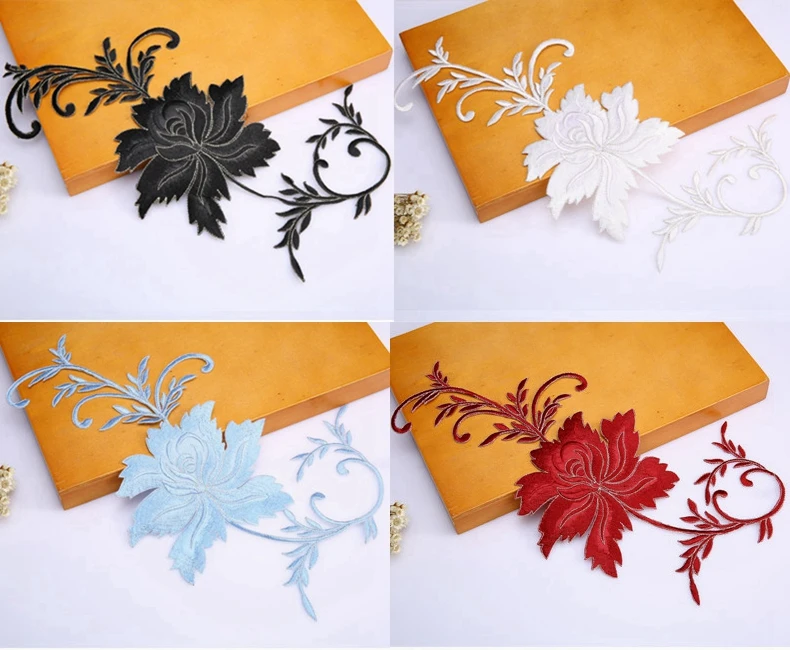

Large retro embroidery flower cloth stickers clothes shirt T-shirt decorative decal patch hole patch