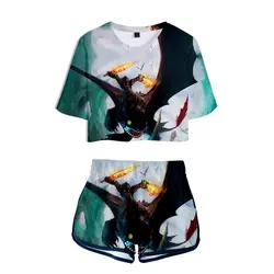 Как приручить дракона Иккинг 3D печать футболка + шорты костюм хлопок футболка с коротким рукавом женский костюм Повседневный Спортивный