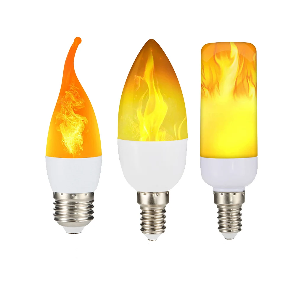 

New LED Flame Effect light Bulb Fire Flame Tail Tipped Crop bubble Retro 85-265V Flickering Effect Bulb for Halloween Christmas