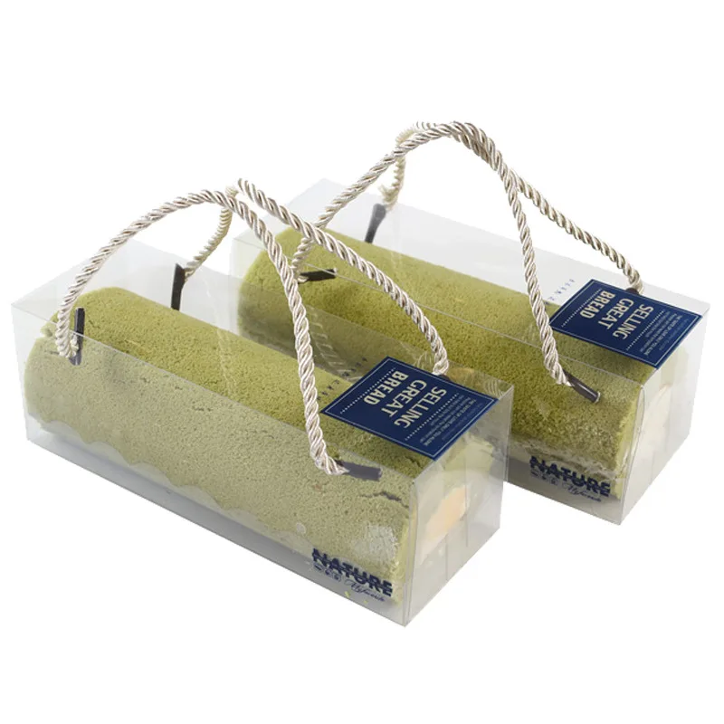 100pcs creative pet boxes with string gift bags with handle 18*6.5*6.5cm containers for cake