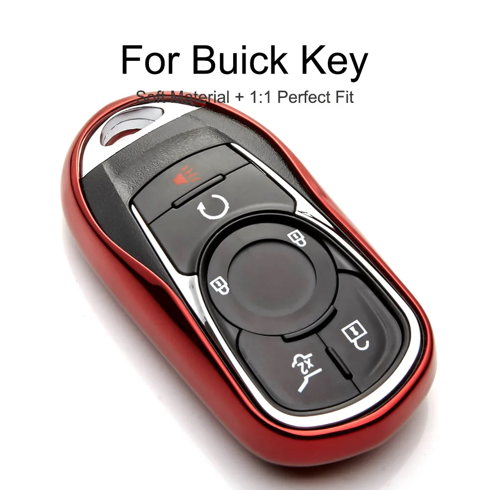 

TPU Protection Car Key Case Cover Skin Shell For Buick Excelle XT Regal GS Encore Lacrosse Verano Sail Key Fob Ring Chain
