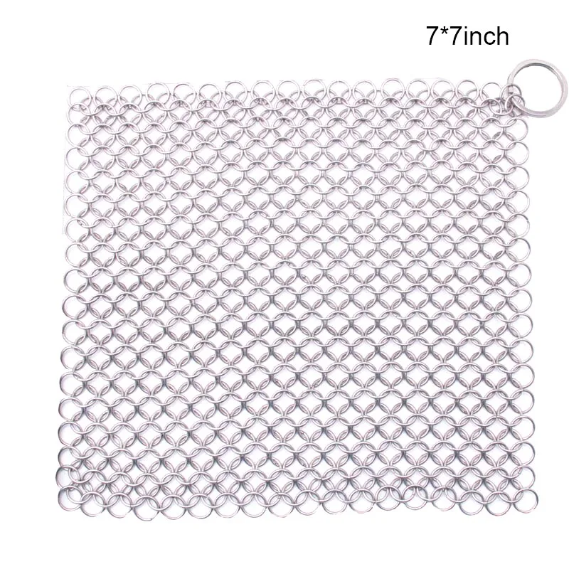 

Cast Iron Cleaner Stainless Steel Scrubber for Grill Scraper Skillet Ovens Waffle Iron Pan LBShipping