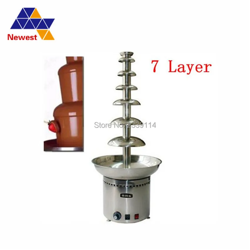 

High qualtiy 7 layer chocolate melting fountains stainless steel 304