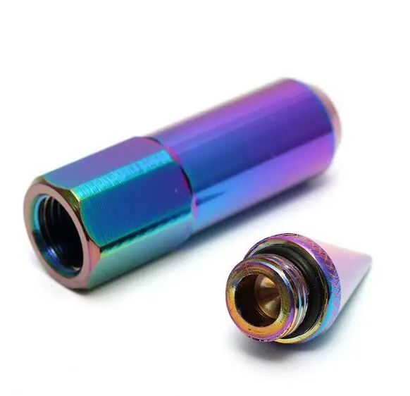 Шт. M12X1.25 20 шт. алюминий Neo хром Slick Спайк колеса гайки болты шипами M12 X 1,25 тюнер