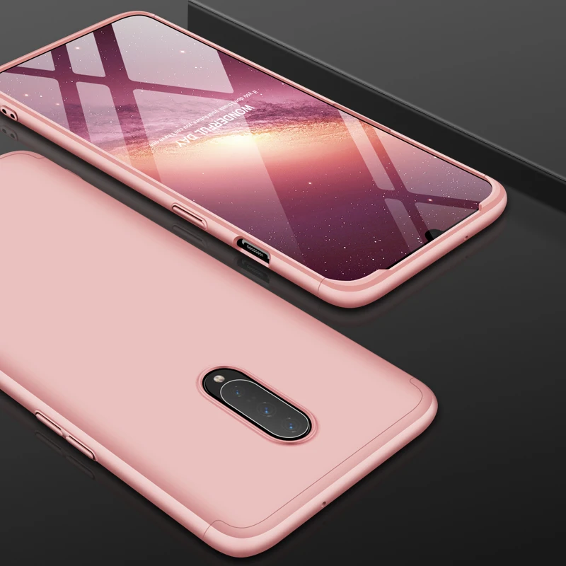 Для Funda oneplus 7 pro 1 + 7pro Жесткий ПК чехол 3 в съемная 360 задняя крышка для one plus