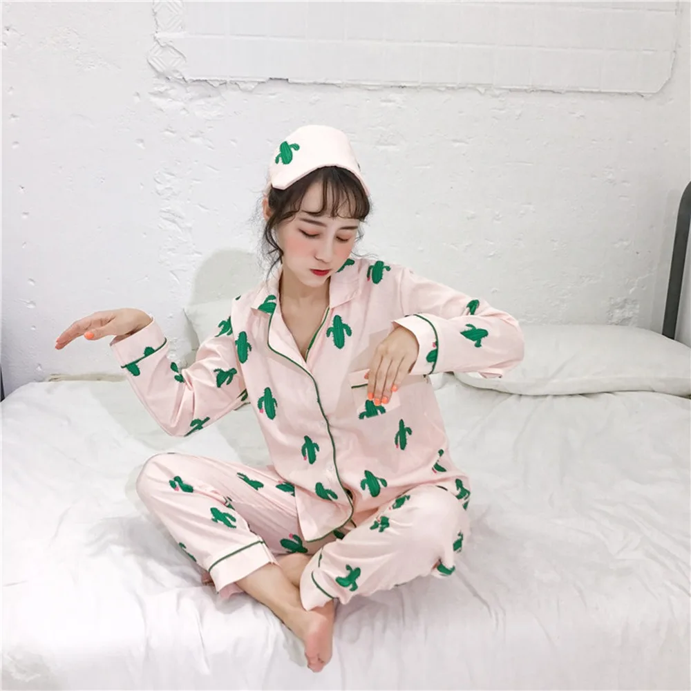Японская Осенняя женская пижама для сна, милая домашняя одежда для отдыха, женские Забавные топы с длинными рукавами и рисунком кролика Kawaii, комплект из двух предметов