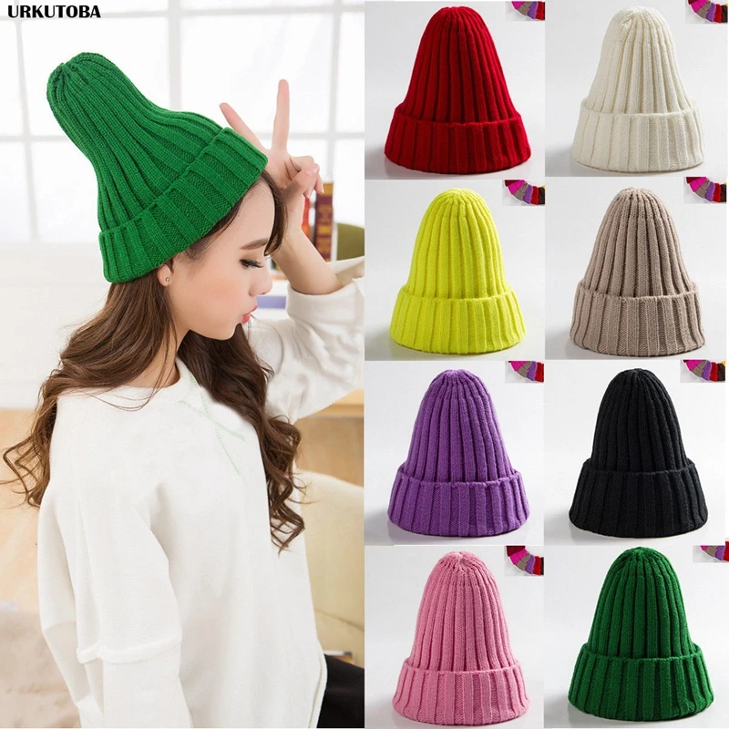 

Women's Beanie Ribbed Winter Soft Fleece Lined Knit Hat with Faux Fur Pom Pom