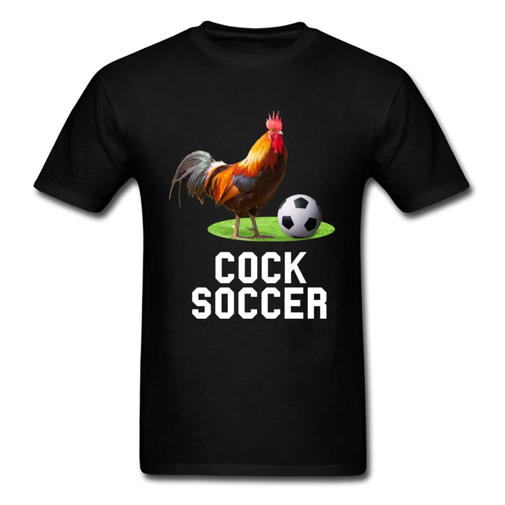 Cock Soccer Company Short Sleeve Crazy T-Shirt 100% Cotton O Neck Men's Tops Shirt Summer Tees VALENTINE DAY Free Shipping Cock Soccer black