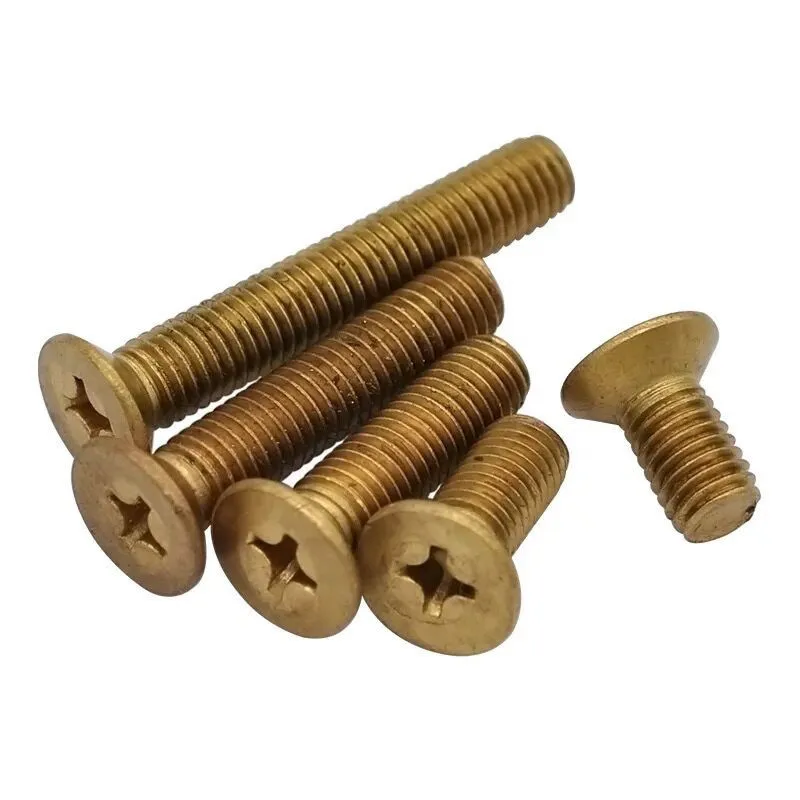

10PCS M2 M2.5 M3 M4 M5 M6 Brass Flat Head Screw Cross Recessed Countersunk Head Machine Screws
