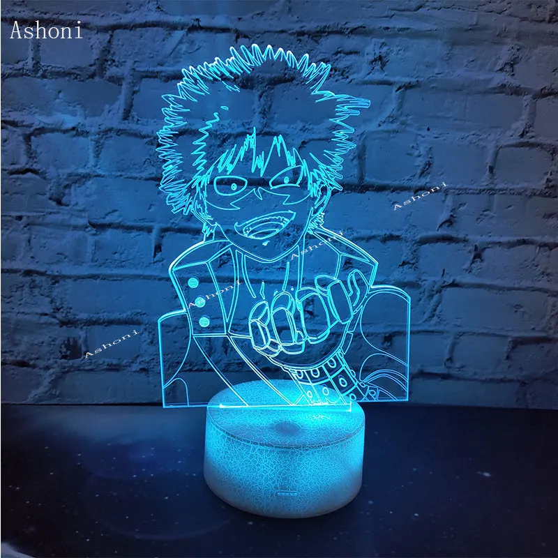 Подарок на день детей My Hero academic Midoriya Izuku Ночной светильник 7 цветов Аниме 3D LED