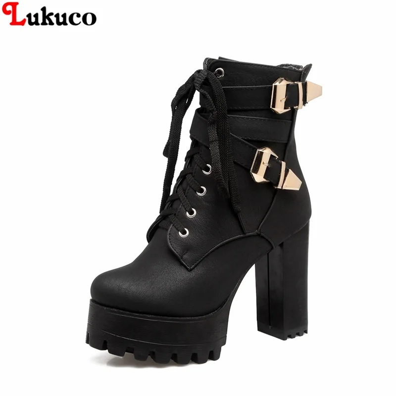 

Fashion Plus Size 40 41 42 43 44 45 46 47 48 Ankle Boots Women Platform High Heels Female Shoes Woman Short Boot Ladies Footwear