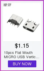 10 шт. Micro USB тип данных B Женский 5Pin SMT SMD разъем 4 ноги DIP пайки Разъем плоский рот
