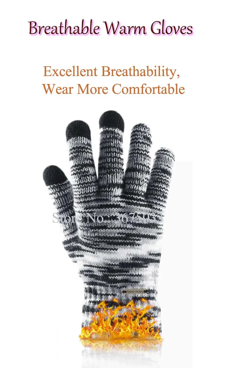 Knitted winter Running Gloves