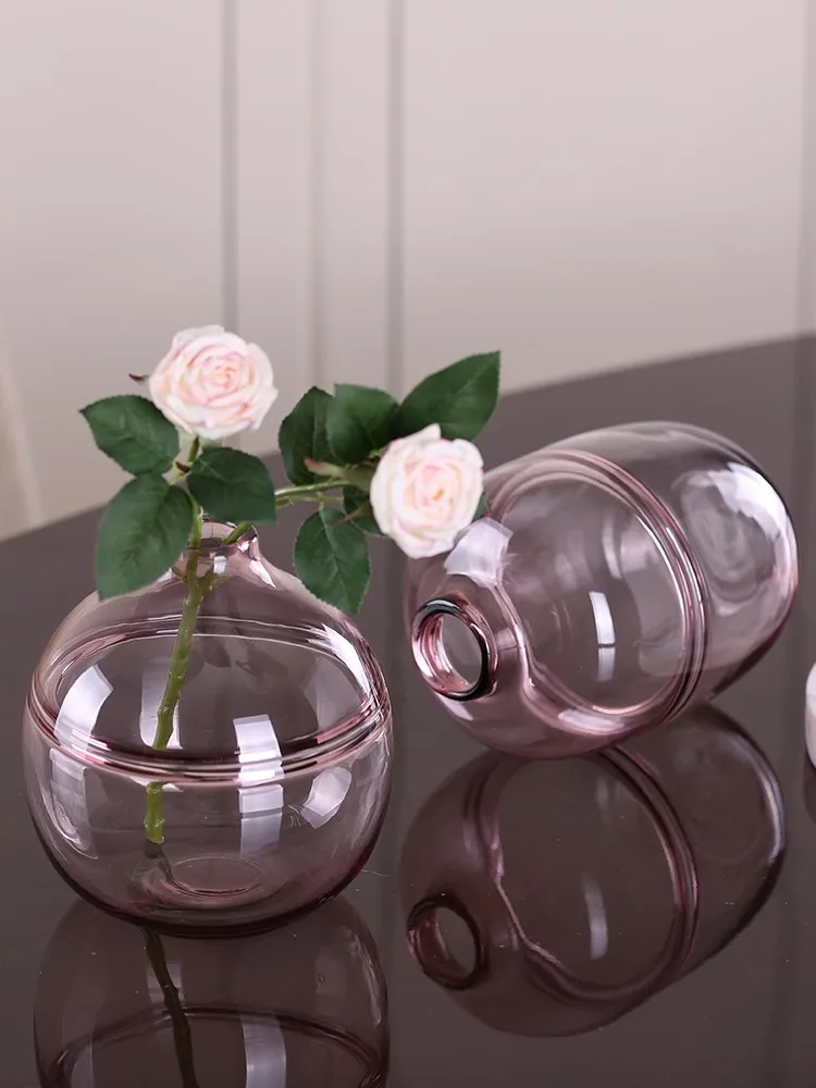 Современная простая стеклянная ваза прозрачная гостиная небольшой свежий гидропонный контейнер ваза мягкое Украшение творческие композиции