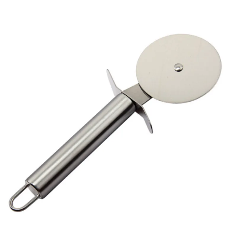 

1PC Stainless Steel Single Roller Pizza Knife Round Wheel Pizza Slicer Pastry Cutter Dough Crimper Kitchen Gadget Baking Tools