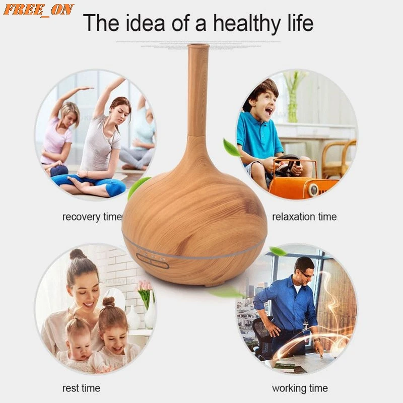 

400ml 7 LED Color Aroma Essential Oil Diffuser Ultrasonic Air Humidifier Smart Wifi Control Aromatherapy Home Office Use