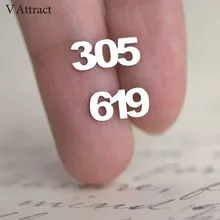 Серьги-гвоздики со старыми английскими цифрами, Женские Ювелирные изделия на заказ, серьги в подарок