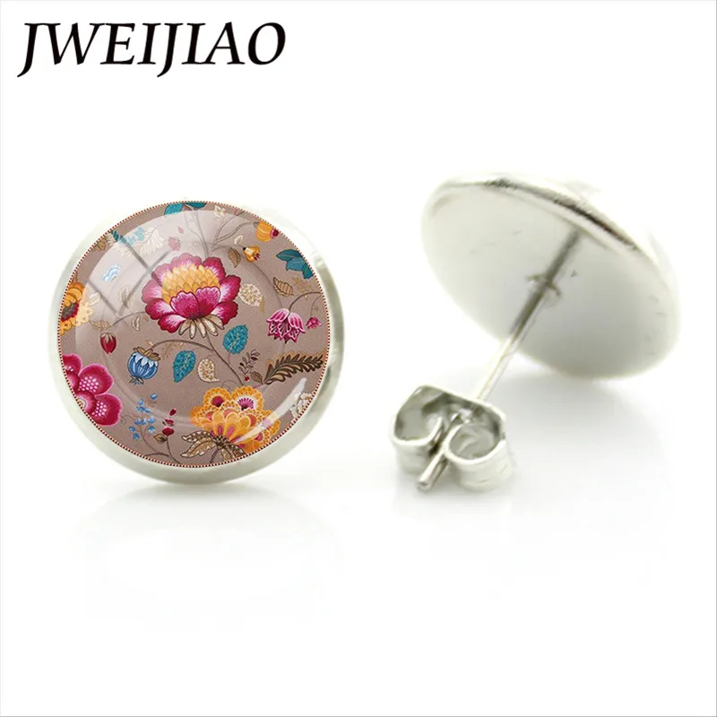 JWEIJIAO Ретро оконные решетки цветок серьги гвоздики альбом для скрапбукинга