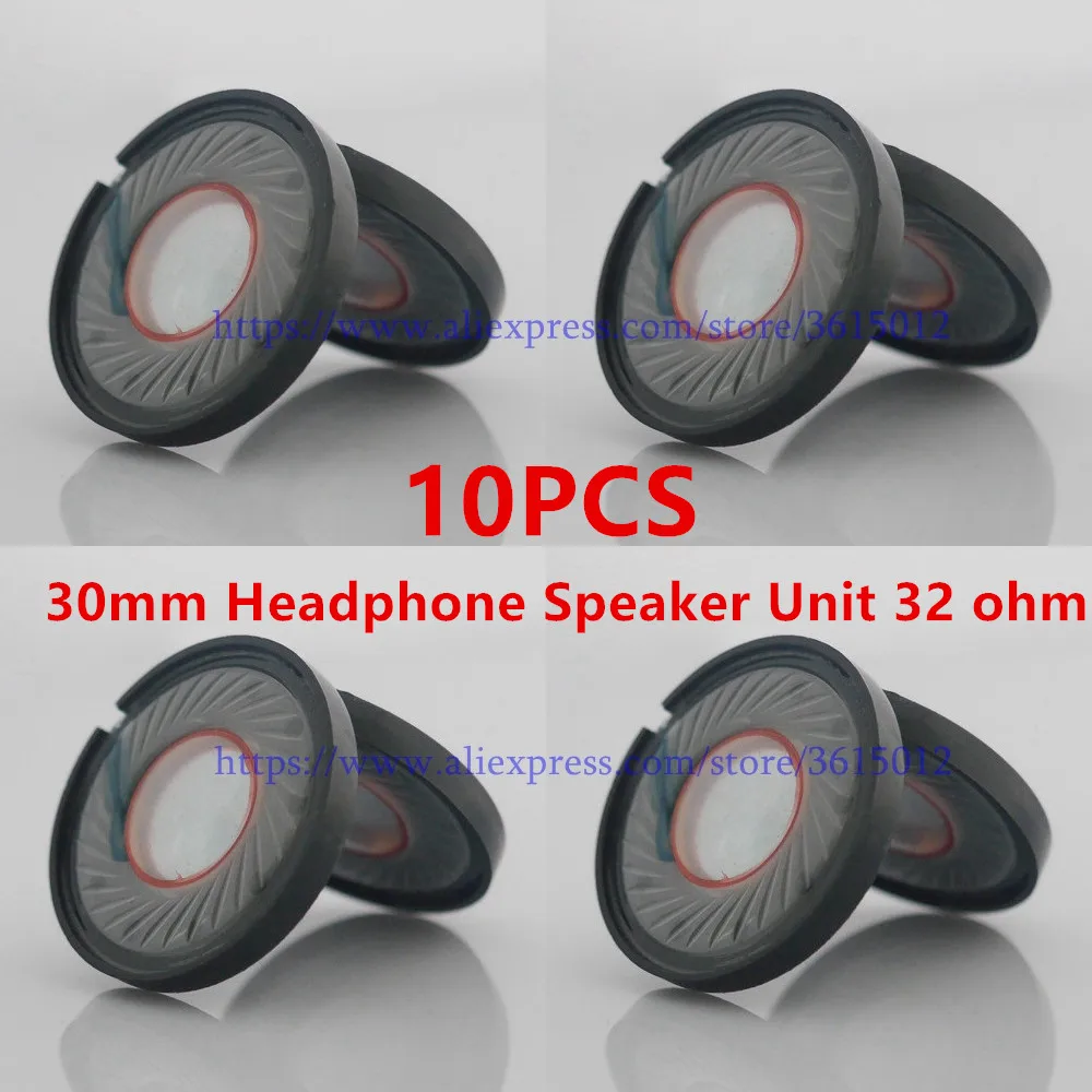 10pcs/lot Headset Driver 30mm Full Range Speakers Headphone Speaker