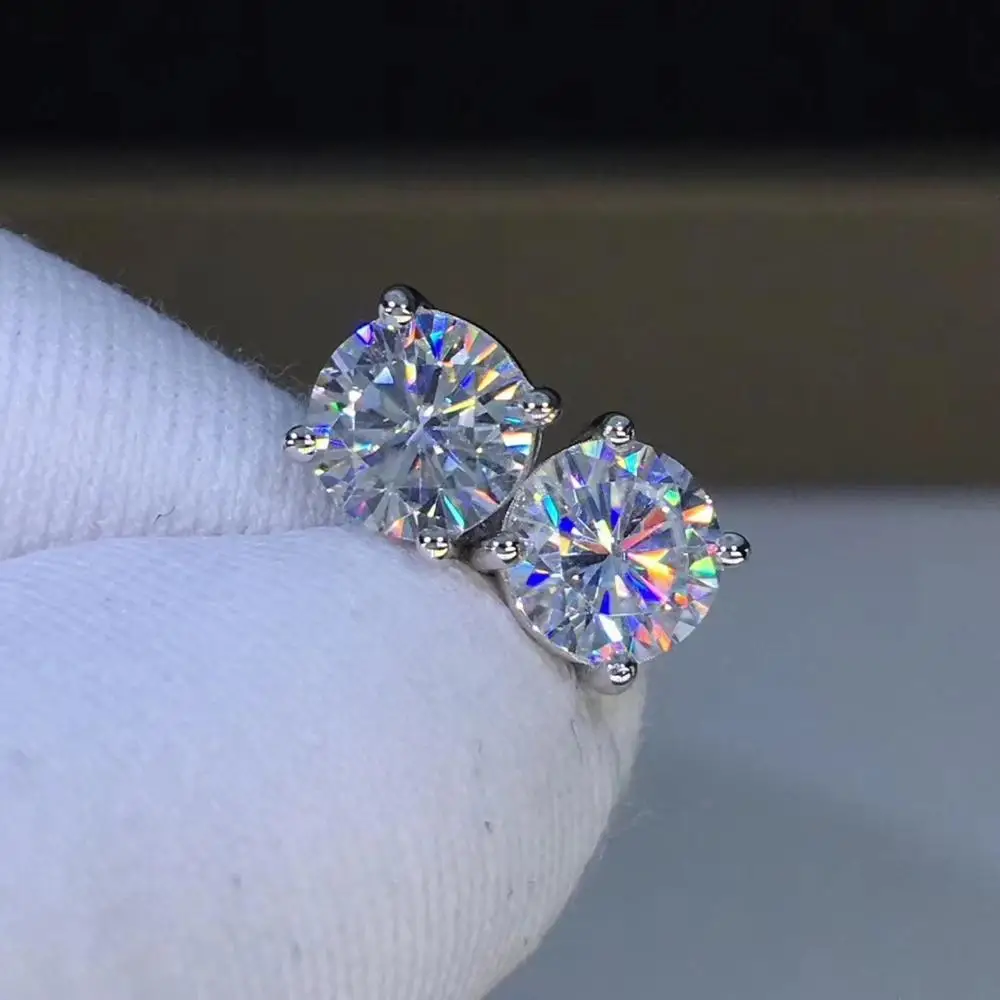 Серебро 925 пробы ювелирные изделия из моиссанита всего 1.00ct алмазное испытание