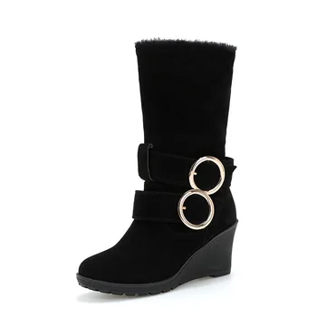 

Wind 2018 and fashionable wedge heel strap boots in the 40-43 code 181018
