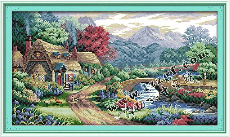 little tiny houses housewarming hand embroidery village stitched houses diy IT TAKES A VILLAGE embroidery kit home sweet home