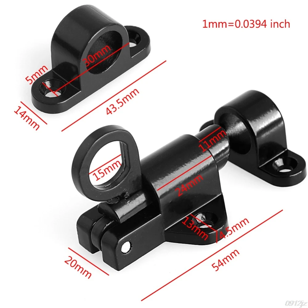 Алюминий Janela da Porta De Seguranca Anel de Puxar Primavera Bounce Trinco Parafuso Aluminio Quente Lock Black|Мебельные