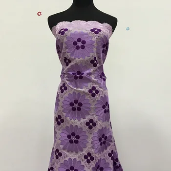 

Swiss voile lace in Switzerland big heavy lace swiss voile lace for bridal Lilac with Purple 048 5yards 100% Cotton Lace Dress