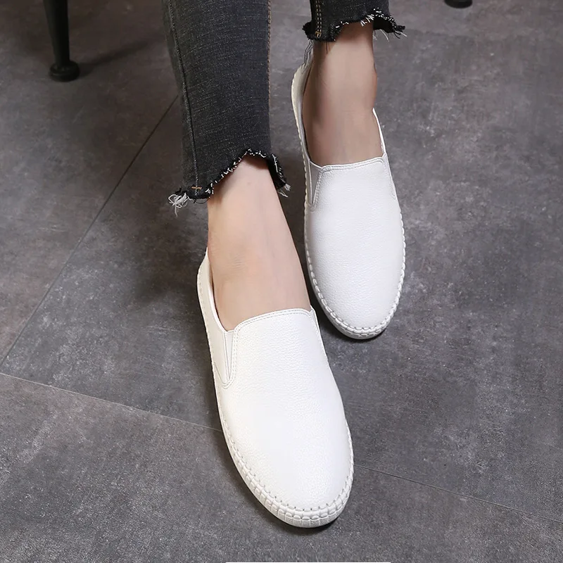 

2019 Flat casual shoes spring single shoes 2019 new Korean version of the wild walking shoes