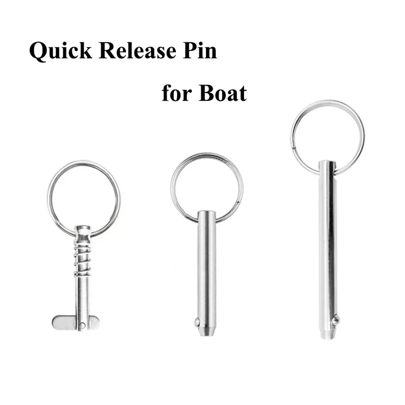 

1 PCS Marine Grade 1/4 inch Quick Release Pin with Ring for Boat Bimini Top Deck Hinge Marine hardware