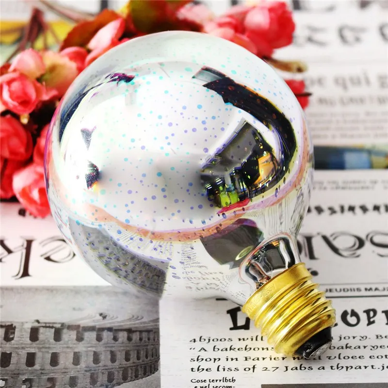 3D фейерверк E27 G95 LED просто Ретро Декор Стекло Красочные Подвесные лампочки