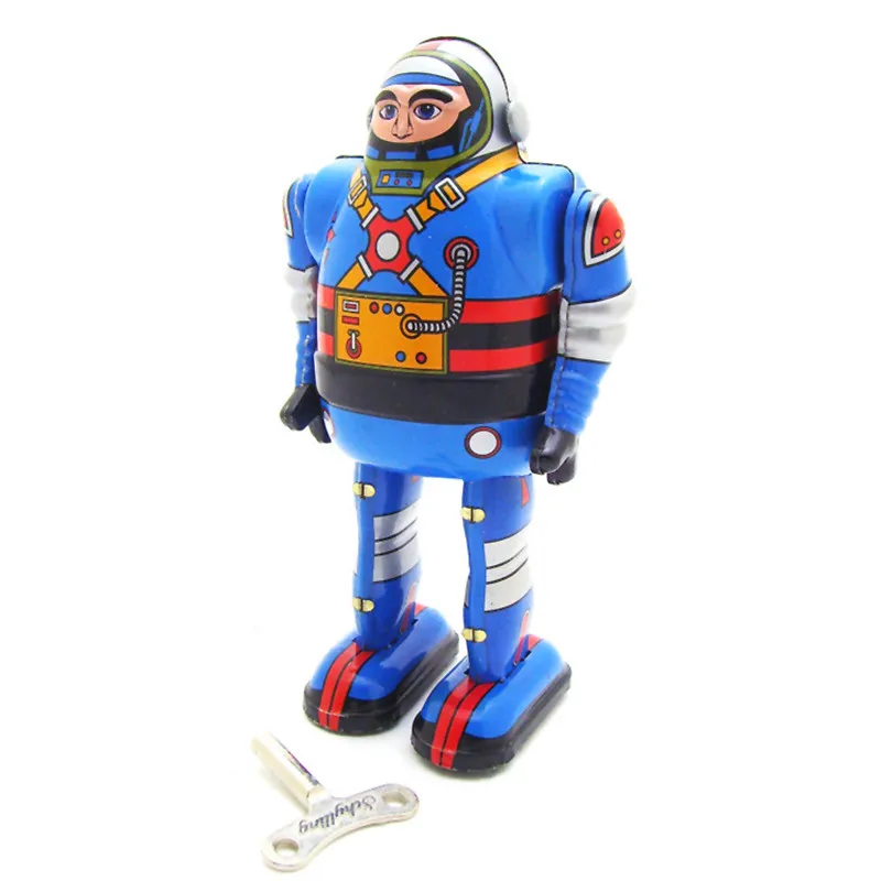 Винтажный Ретро астронавт жестяной робот игрушки классический заводной ветер астронавт жестяной Робот игрушка для взрослых детей коллекционный подарок