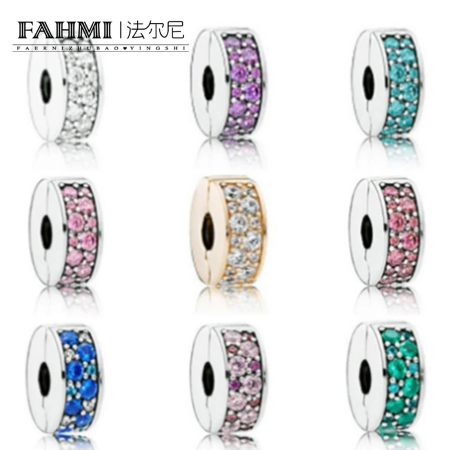 

FAHMI 100% 925 Sterling Silver Original Charm Beaded Fit DIY Bracelet Fashion Women Wedding Jewelry Custom Free Shipping