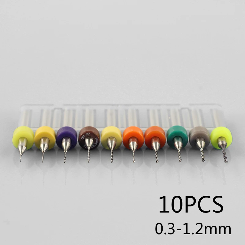 

10x 0.3~1.2mm PCB Print Circuit Board Carbide Mini Mini Drill Bits Tool