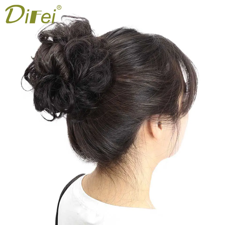 Natural Hair Chignon Synthetic Hair Donut Two Plastic Comb Easy