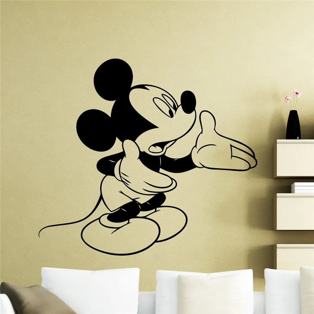 Mickey Mouse Wall Decal Cartoon home decor Nursery Kids Boy Girl Room