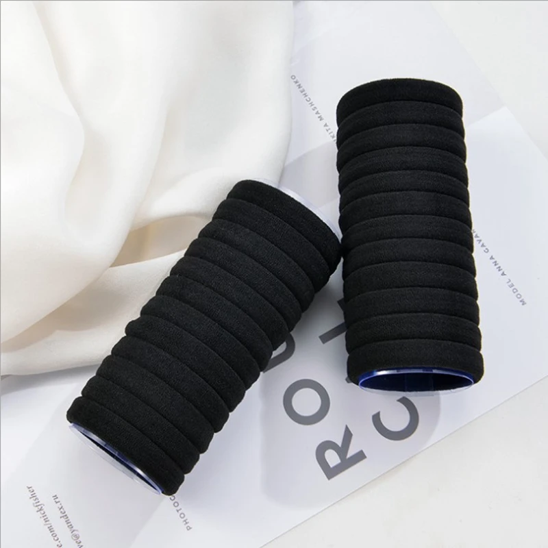 30Pcs Hairdressing Tools Black Rubber Band Hair Ties/Rings/Ropes Gum