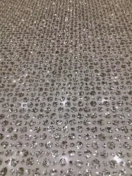 

Pretty design glued Glitter Fabric Cyndi-1.1632 Shinning glitter for Party or wedding Dress