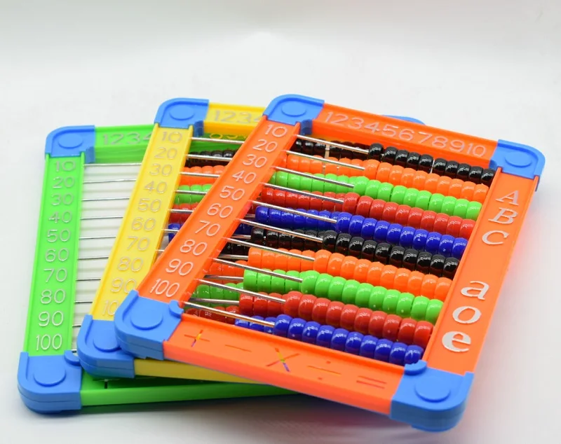 Изысканная арифматика из бисера Abacus пластиковые игрушки со стойкой для детей случайный цвет головоломки математическая игрушка