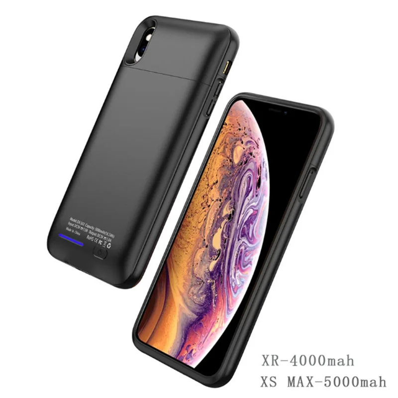 Универсальный чехол-аккумулятор для iPhone X XS Max XR 6 S+ 7+ 8+ зарядное устройство для телефона чехол для iPhone 6 6 S 7 8 Plus 4000/5000 mAh