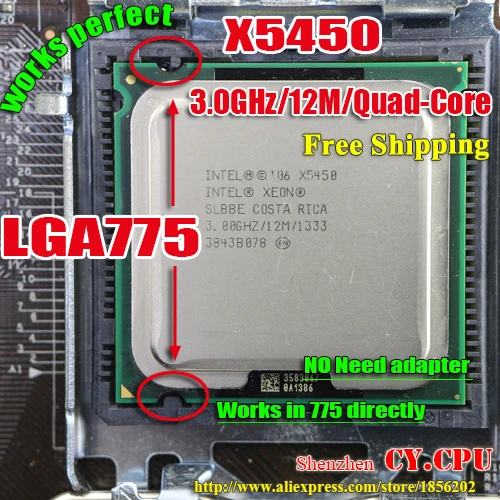 INTEL XEON X5450 3 0 GHz/12 M/1333 Mhz/cpu равный LGA775 Core 2 Quad Q9650 cpu работает на материнской плате без