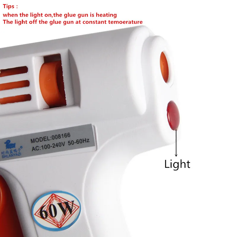 Горячего расплава клея пушка 60 Вт постоянное Температура 100 V-240 V высокотемпературный нагреватель ремесла инструмент для ремонта профессиональная портативная рация с штекер адаптера переменного тока
